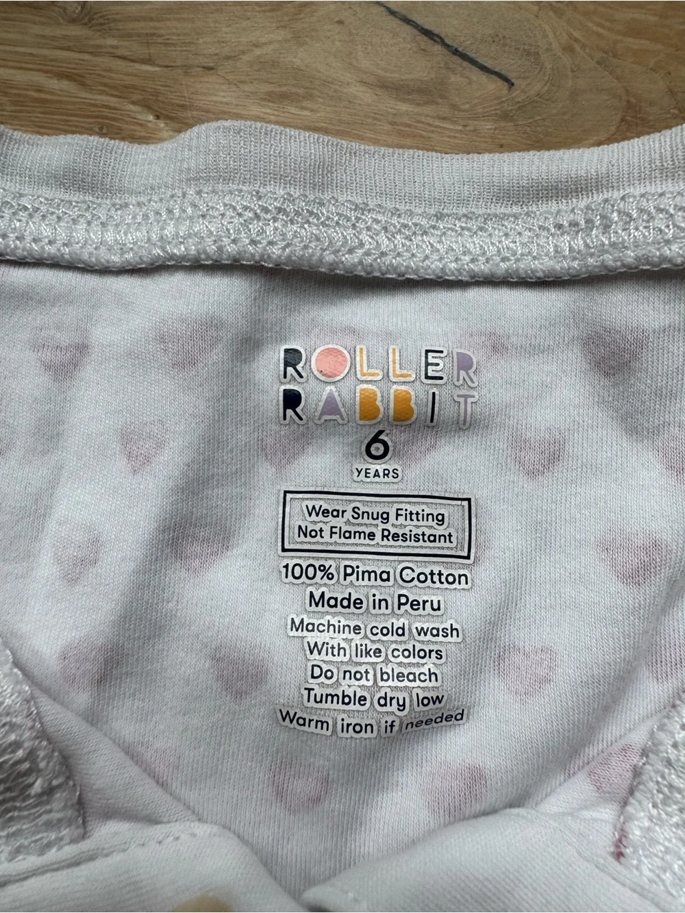 🔥ROLLER RABBIT Sz 6 kids Hearts Pajama Top only Pristine! Price firm!